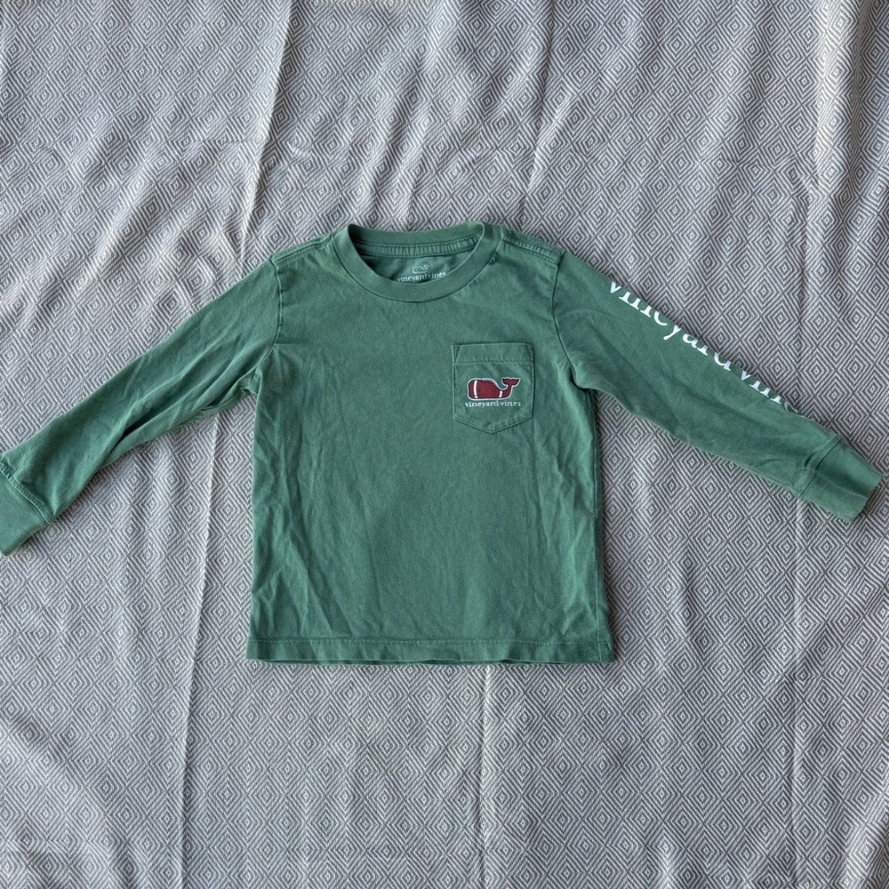 Vineyard Vines 2t Green Long Sleeve Shirt